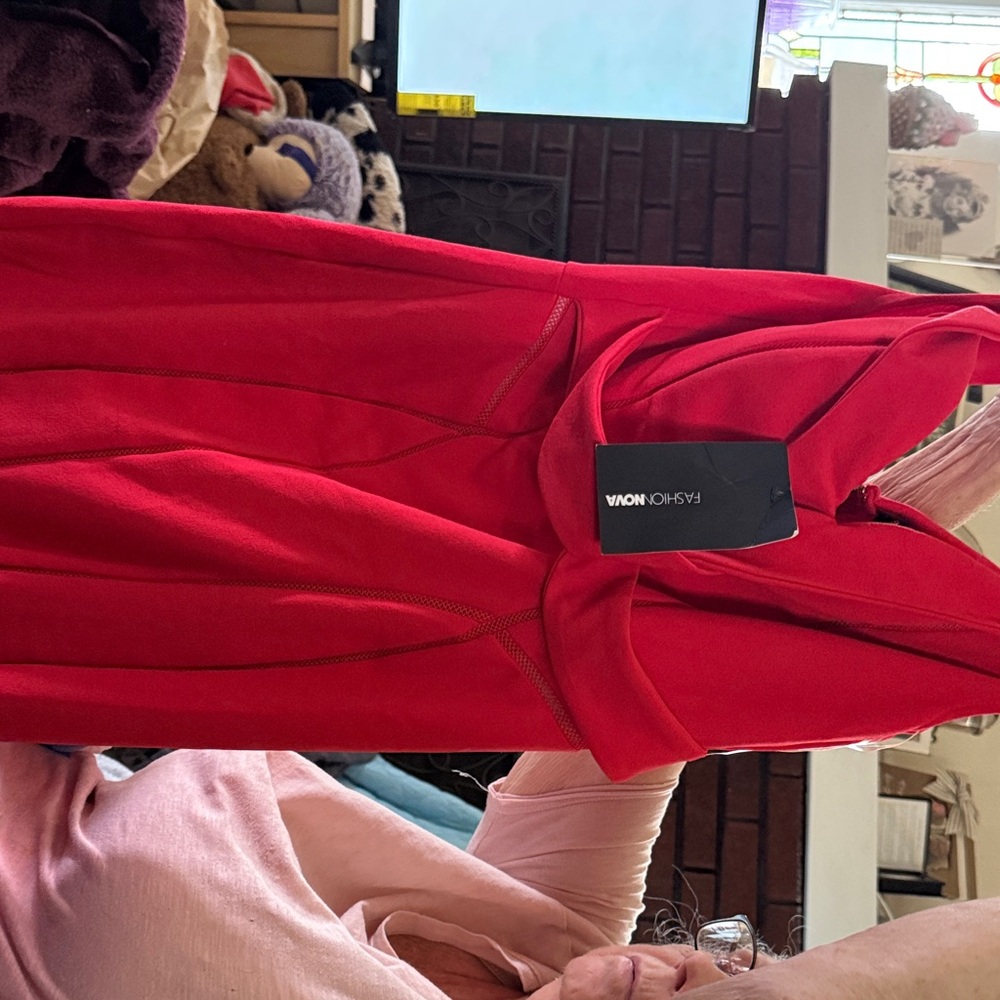 Fashion Nova Vibrant Scarlet Dress